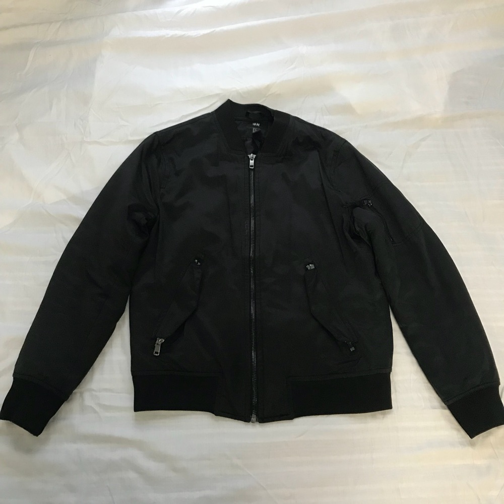 H&M Men’s Bomber Jacket Black Medium